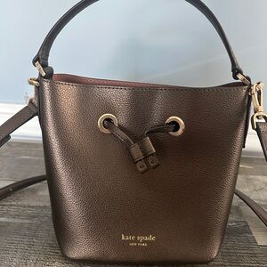 Kate Spade Metallic Brown Crossbody Bag